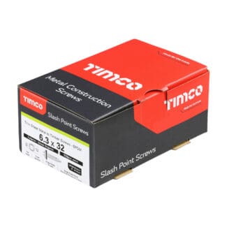 TIMCO Slash Point Sheet Metal to Timber Screws Exterior Silver with EPDM Washer - 6.3 x 32