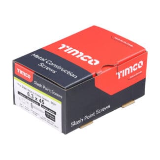 TIMCO Slash Point Sheet Metal to Timber Screws Exterior Silver with EPDM Washer - 6.3 x 45