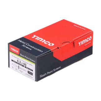 TIMCO Slash Point Sheet Metal to Timber Screws Exterior Silver with EPDM Washer - 6.3 x 60