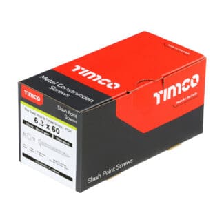 TIMCO Slash Point Sheet Metal to Timber Screws Exterior Silver with EPDM Washer - 6.3 x 60