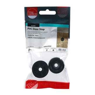 TIMCO PVC Door Stops Black - 32 x 21