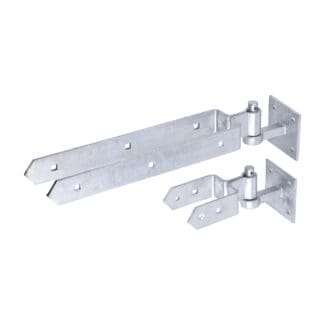 TIMCO Double Strap Gate Hinge Set with Hook on Plate Hot Dipped Galvanised - 450mm