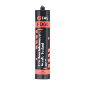 Fire and Acoustic Seals Fire Rated Intumescent and Acoustic Acrylic Sealant, 310ml White Acrylic Mastic