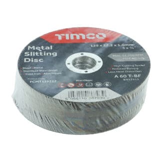 TIMCO B/Abrasive Flat Wheel Inox - 125 x 22.2 x 1.0