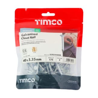 TIMCO Clout Nails Galvanised - 40 x 3.35