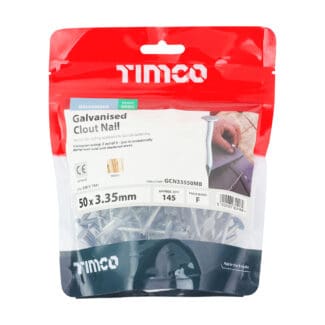 TIMCO Clout Nails Galvanised - 50 x 3.35
