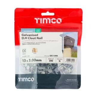 TIMCO Extra Large Head Clout Nails Galvanised - 13 x 3.00