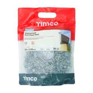 TIMCO Extra Large Head Clout Nails Galvanised - 20 x 3.00