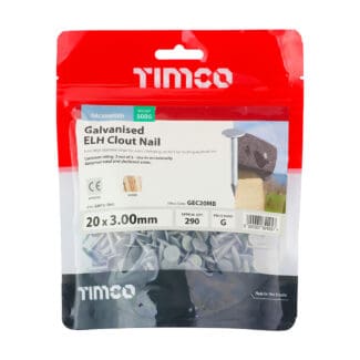 TIMCO Extra Large Head Clout Nails Galvanised - 20 x 3.00
