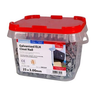 TIMCO Extra Large Head Clout Nails Galvanised - 25 x 3.00