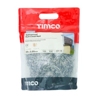 TIMCO Extra Large Head Clout Nails Galvanised - 30 x 3.00