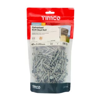 TIMCO Extra Large Head Clout Nails Galvanised - 40 x 3.00