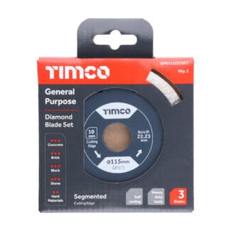 TIMCO General Purpose Diamond Blade Segmented  - 115 x 22.2