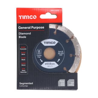 TIMCO General Purpose Diamond Blade Segmented  - 115 x 22.2