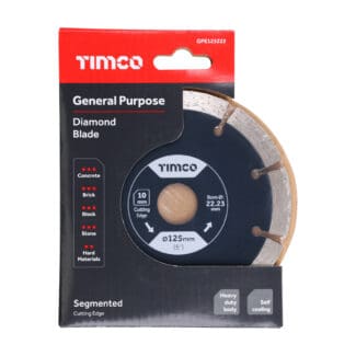 TIMCO Premium Diamond Blade Segmented - 125 x 22.2