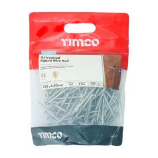 TIMCO Round Wire Nails Galvanised - 100 x 4.50