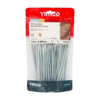 TIMCO Round Wire Nails Galvanised - 125 x 5.60