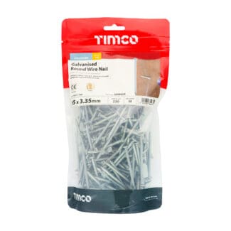 TIMCO Round Wire Nails Galvanised - 65 x 3.35