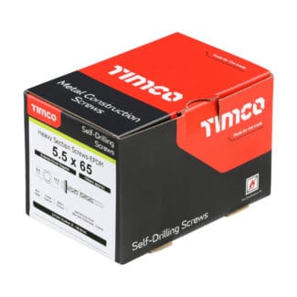 TIMCO Self-Drilling Heavy Section Screws Exterior Silver with EPDM Washer - 5.5 x 65
