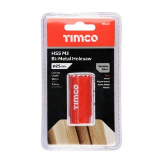 TIMCO M3 Bi-Metal Holesaw Variable - 25mm