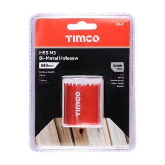 TIMCO M3 Bi-Metal Holesaw Variable - 40mm