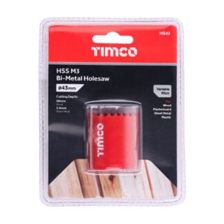 TIMCO M3 Bi-Metal Holesaw Variable - 43mm