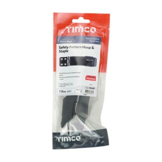TIMCO Hasp & Staple Safety Pattern Black - 4.5"