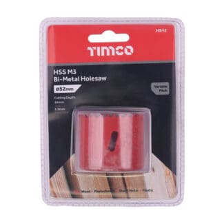 TIMCO M3 Bi-Metal Holesaw Variable - 52mm