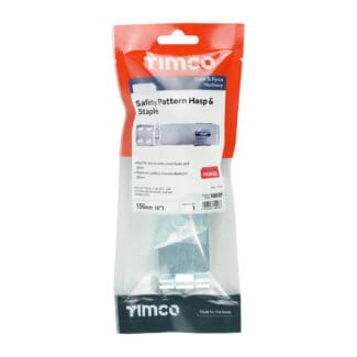 TIMCO Hasp & Staple Safety Pattern Silver - 6"