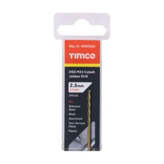 TIMCO Ground Jobber Drills - Cobalt M35 - 2.5mm