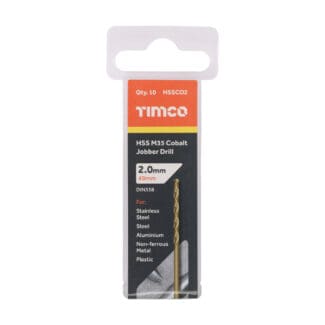 TIMCO Ground Jobber Drills - Cobalt M35 - 2.0mm