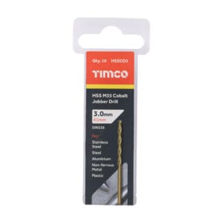 TIMCO Ground Jobber Drills - Cobalt M35 - 3.0mm