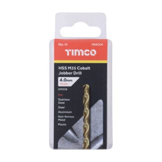 TIMCO Ground Jobber Drills - Cobalt M35 - 4.0mm