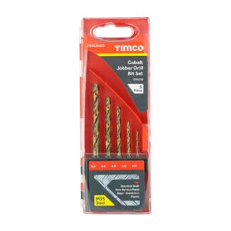 Timco Cobalt Jobber Drill Bit Set  - 5pcs