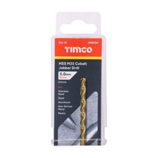 TIMCO Ground Jobber Drills - Cobalt M35 - 5.0mm