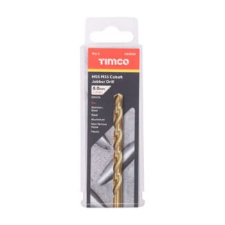 TIMCO Ground Jobber Drills - Cobalt M35 - 8.0mm