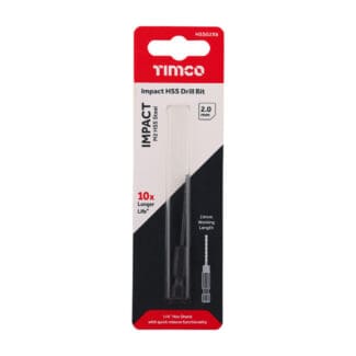 TIMCO X6 HSS Impact Drill Bits - 2.0mm
