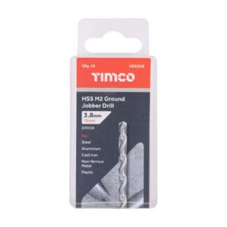 TIMCO Ground Jobber Drills HSS M2 - 3.8mm
