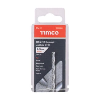 TIMCO Ground Jobber Drills HSS M2 - 4.5mm