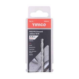 TIMCO Ground Jobber Drills HSS M2 - 4.8mm