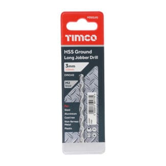 TIMCO Ground Long Jobber Drills HSS M2 - 3.0mm