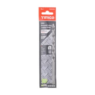 TIMCO Ground Long Jobber Drills HSS M2 - 8.0mm