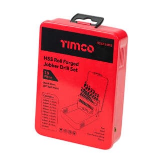 TIMCO Roll Forged Jobber Drills Set HSS - 19pcs