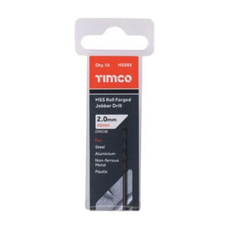 TIMCO Roll Forged Jobber Drills HSS - 2.0mm