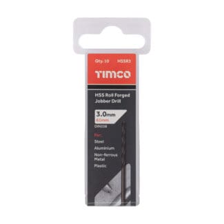 TIMCO Roll Forged Jobber Drills HSS - 3.0mm