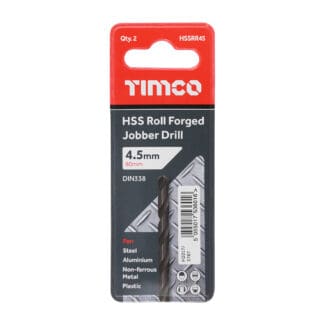 TIMCO Roll Forged Jobber Drills HSS - 4.5mm