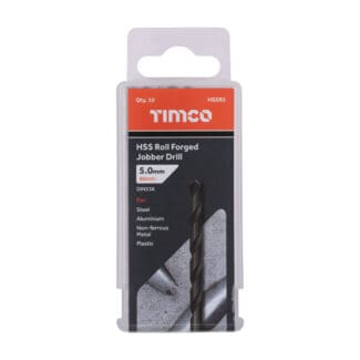 TIMCO Roll Forged Jobber Drills HSS - 5.0mm