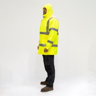 Timco Hi-Visibility Parka Jacket Yellow  - X Large