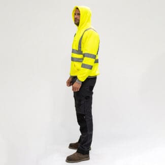 Timco Hi-Visibility Sweatshirt with Hood Yellow  - Small