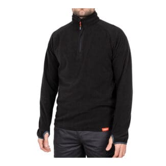 Timco Half Zip Overhead Fleece -Black  - X Large